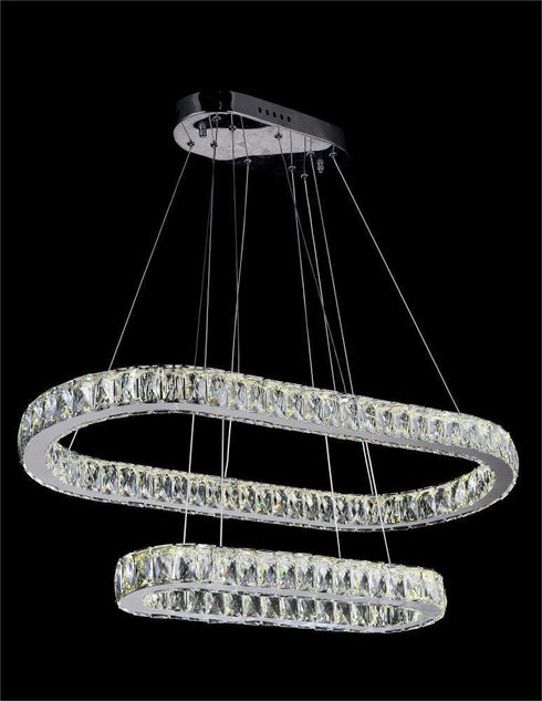 CWI Lighting Milan LED Chandelier With Chrome Finish Model: 5628P34ST-2O