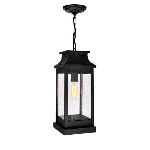 CWI Lighting Milford 1 Light Outdoor Black Pendant Model: 0418P7L-1