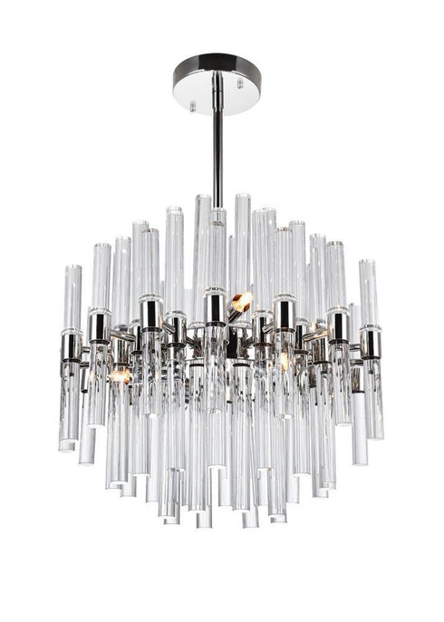 CWI Lighting Miroir 8 Light Chandelier With Polished Nickel Model: 1137P16-8-613
