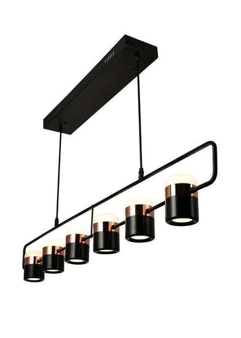 CWI Lighting Moxie LED Pool Table Light With Black Finish Model: 1147P45-6-101