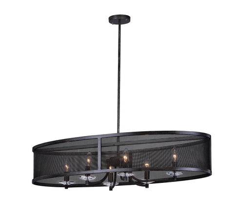 CWI Lighting Navah 6 Light Chandelier With Black Finish Model: 1035P36-6-101