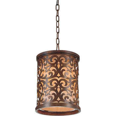 CWI Lighting Nicole 1 Light Drum Shade Mini Pendant With Brushed Model: 9807P9-1-116