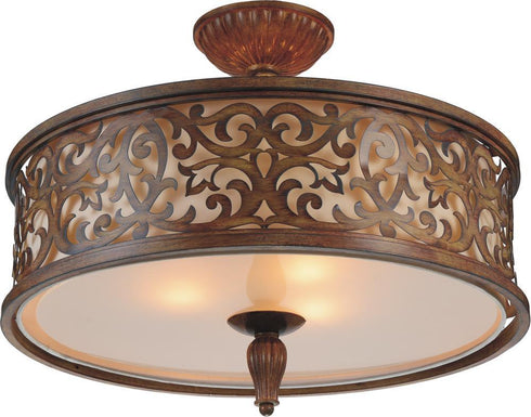 CWI Lighting Nicole 5 Light Drum Shade Flush Mount With Brushed Model: 9807C21-5-116