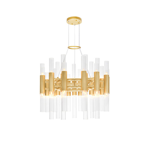 CWI Lighting Orgue 42 Light Chandelier With Satin Gold Model: 1120P20-42-602