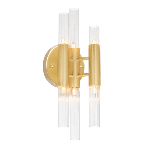 CWI Lighting Orgue 6 Light Sconce With Satin Gold Finish Model: 1120W5-6-602