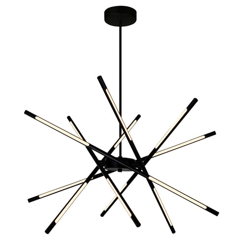 CWI Lighting Oskil LED Integrated Chandelier With Black Model: 1375P31-6-101