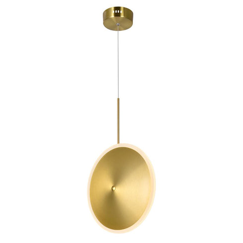 CWI Lighting Ovni LED Mini Pendant With Brass Finish Model: 1204P12-1-625