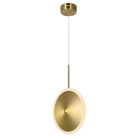 CWI Lighting Ovni LED Mini Pendant With Brass Finish Model: 1204P8-1-625