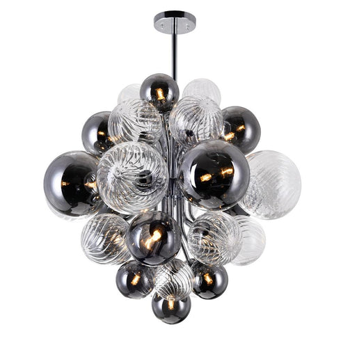 CWI Lighting Pallocino 15 Light Chandelier With Chrome Finish Model: 1205P25-15-601