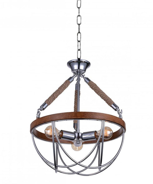 CWI Lighting Parana 3 Light Down Chandelier With Chrome Finish Model: 9965P18-3-601