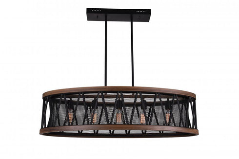 CWI Lighting Parsh 5 Light Island Chandelier With Pewter Finish Model: 9954P43-5-101