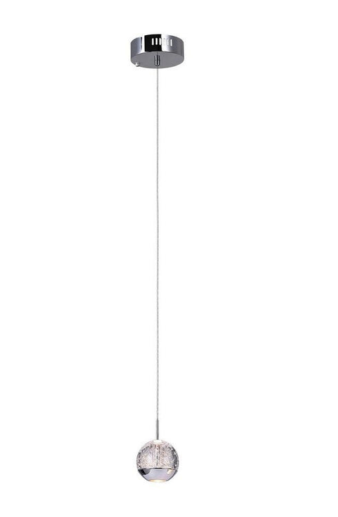 CWI Lighting Perrier 1 Light Down Mini Pendant With Chrome Finish Model: 5444P5C-R