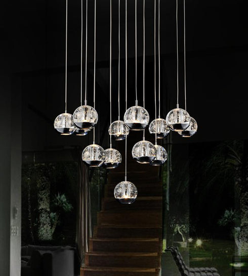 CWI Lighting Perrier 13 Light Multi Light Pendant With Chrome Model: 5444P24C-R