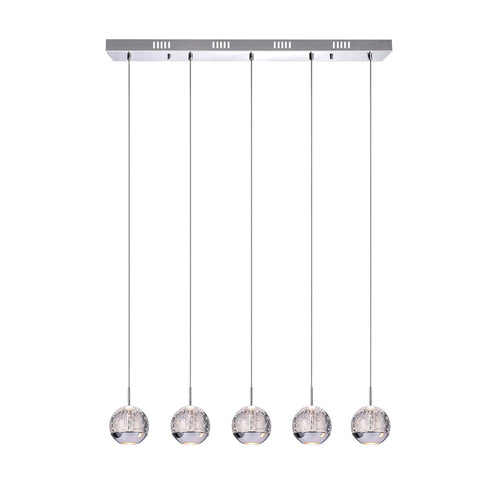 CWI Lighting Perrier 5 Light Multi Light Pendant With Chrome Model: 5444P28C-RC