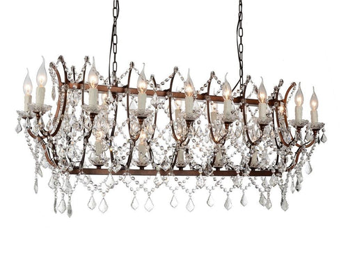 CWI Lighting Phraya 21 Light Up Chandelier With Light Brown Model: 9910P49-21-199
