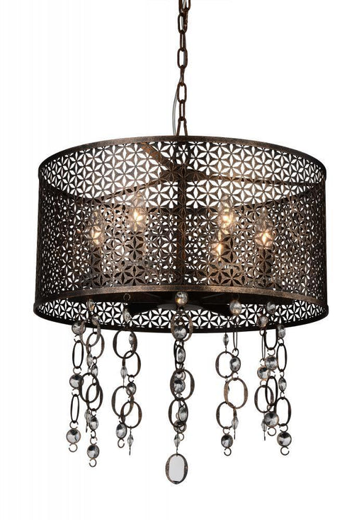 CWI Lighting Pollett 6 Light Up Chandelier With Golden Bronze Model: 9901P20-6-185
