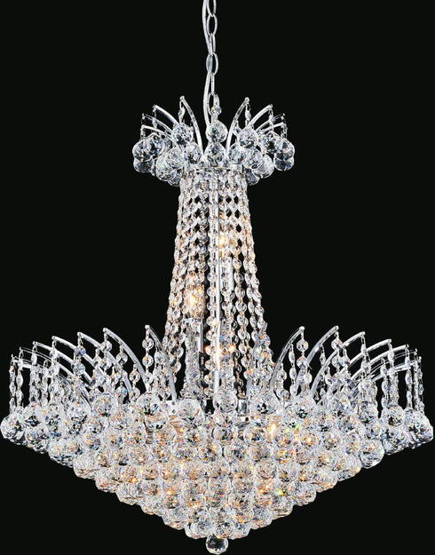 CWI Lighting Posh 11 Light Down Chandelier With Chrome Finish Model: 8010P24C