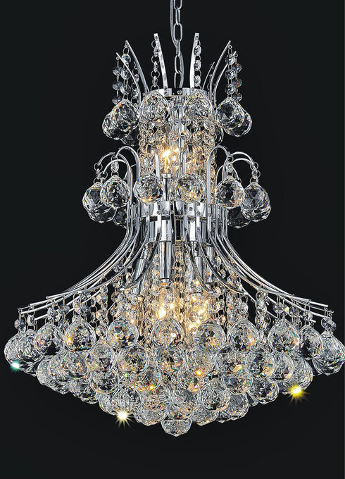 CWI Lighting Princess 8 Light Down Chandelier With Chrome Finish Model: 8012P20C