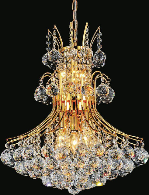 CWI Lighting Princess 8 Light Down Chandelier With Gold Finish Model: 8012P20G