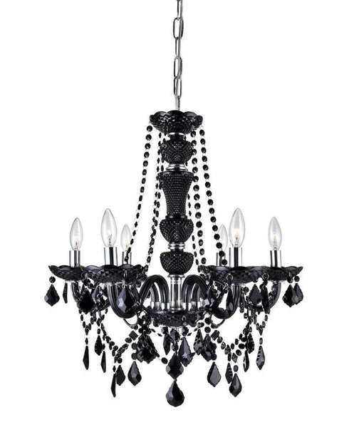 CWI Lighting Princeton 6 Light Up Chandelier With Chrome Finish Model: 8268P22C-6-B