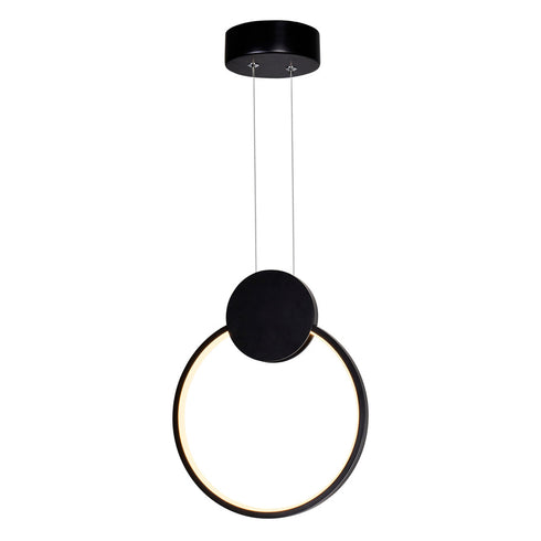 CWI Lighting Pulley 10 Inch LED Black Mini Pendant Model: 1297P10-1-101