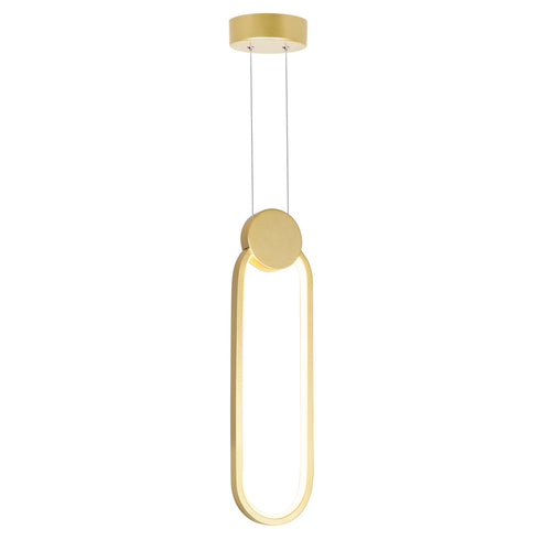 CWI Lighting Pulley 4 Inch LED Satin Gold Mini Pendant Model: 1297P4-1-602