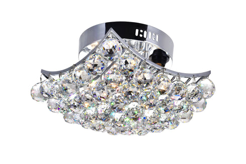 CWI Lighting Queen 4 Light Flush Mount With Chrome Finish Model: 8038C10C-S