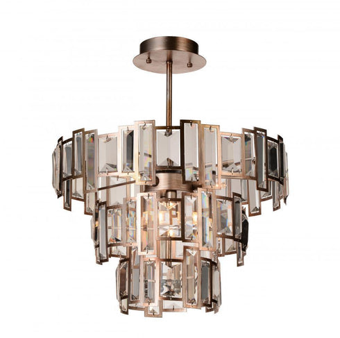 CWI Lighting Quida 5 Light Down Chandelier With Champagne Finish Model: 9903C18-5-193