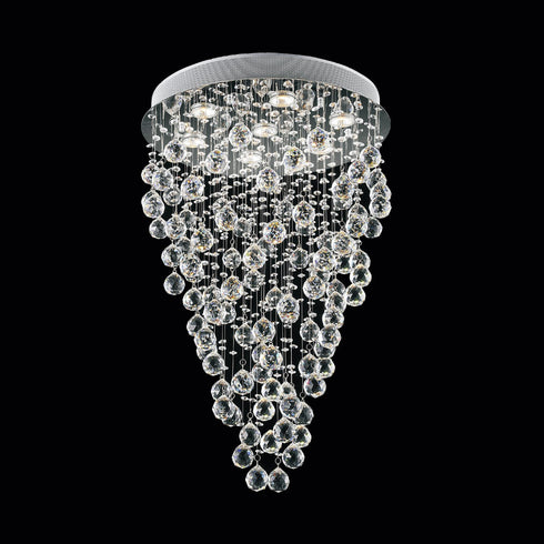 CWI Lighting Rain Drop 7 Light Flush Mount With Chrome Finish Model: 6601C20C