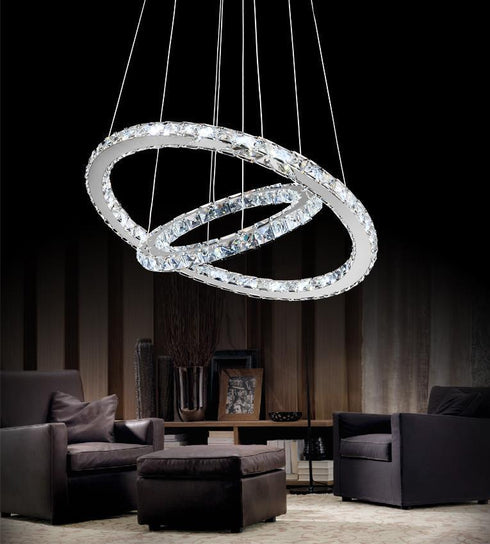 CWI Lighting Ring LED Chandelier With Chrome Finish Model: 5080P20ST-2R