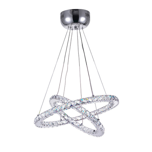 CWI Lighting Ring LED Chandelier With Chrome Finish Model: 5080P20ST-2R
