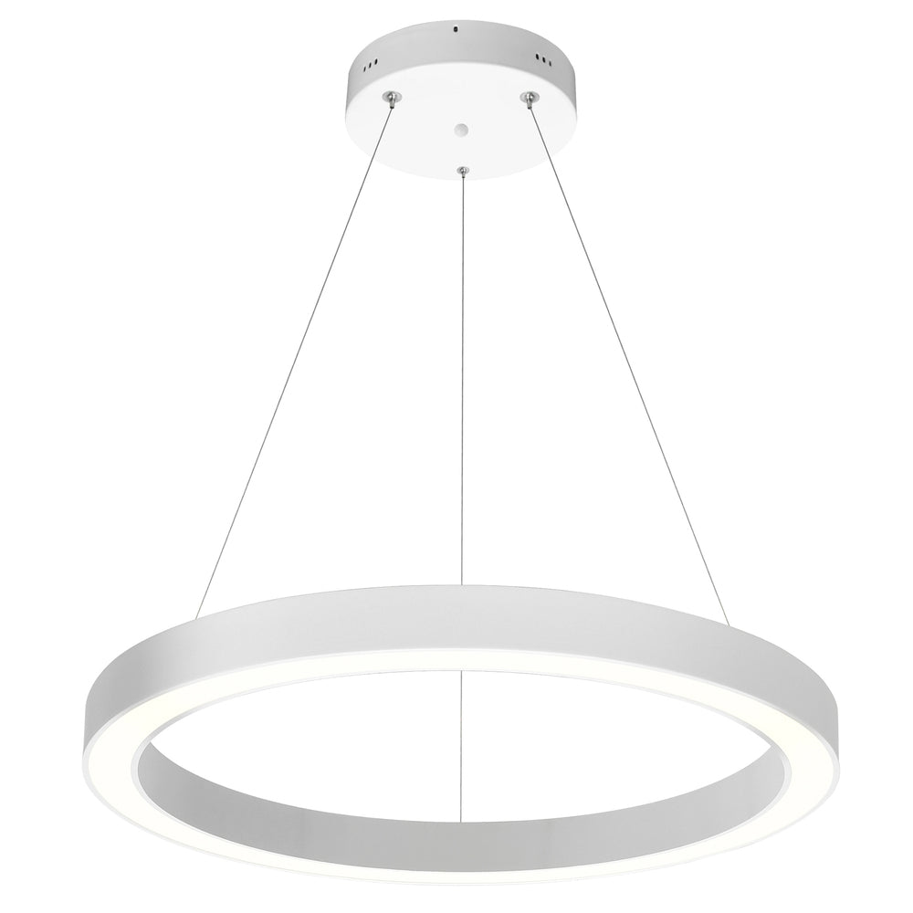 CWI Lighting Ringer 1 Tier LED Integrated White Chandelier Model: 1131 ...