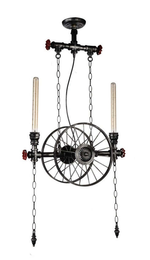 CWI Lighting Rio 2 Light Up Chandelier With Gray Finish Model: 9694P22-2-187