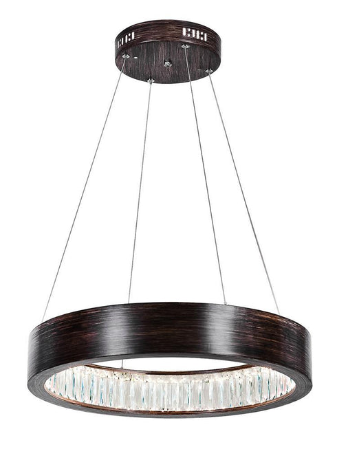 CWI Lighting Rosalina LED Chandelier With Wood Grain Brown Finish Model: 1040P20-251