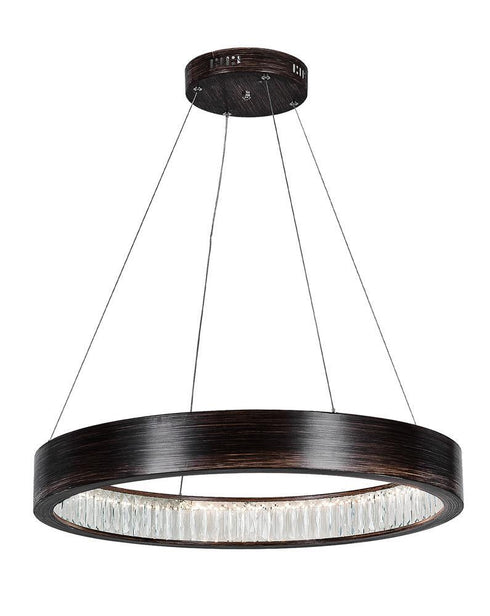 CWI Lighting Rosalina LED Chandelier With Wood Grain Brown Finish Model: 1040P26-251
