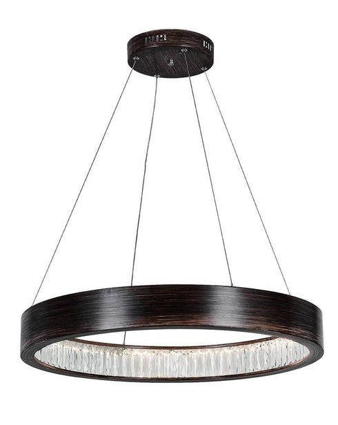 CWI Lighting Rosalina LED Chandelier With Wood Grain Brown Finish Model: 1040P32-251-O