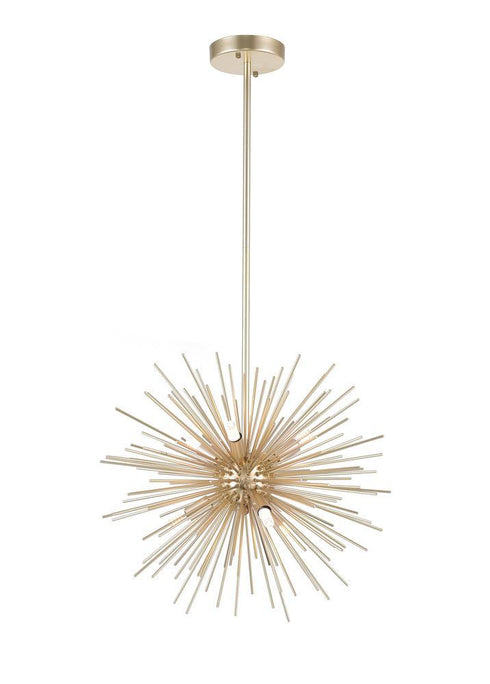 CWI Lighting Savannah 6 Light Chandelier With Gold Leaf Finish Model: 1034P16-6-620