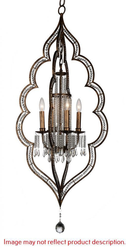 CWI Lighting Seine 4 Light Up Chandelier With Champagne Finish Model: 9853P21-4-195