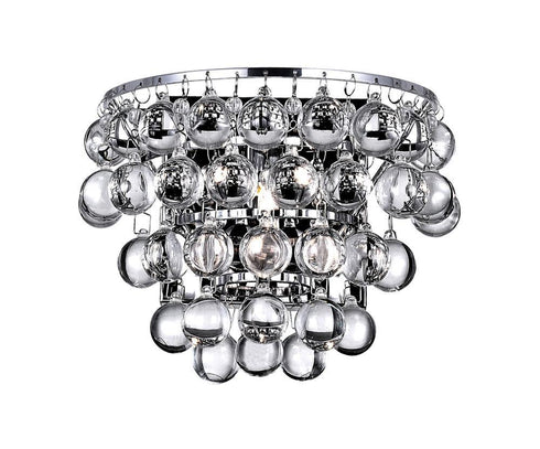 CWI Lighting Seraphina 2 Light Wall Sconce With Chrome Finish Model: 1070W11-2-601
