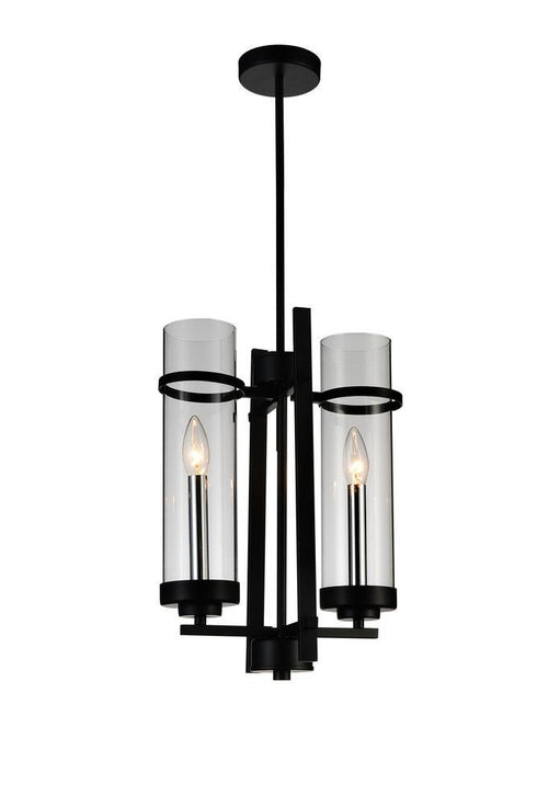 CWI Lighting Sierra 2 Light Up Mini Pendant With Black Finish Model: 9827P11-2-101