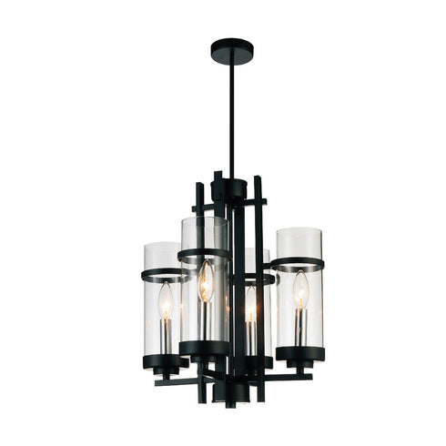 CWI Lighting Sierra 4 Light Up Mini Pendant With Black Finish Model: 9827P14-4-101