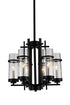 CWI Lighting Sierra 6 Light Up Chandelier With Black Finish Model: 9827P18-6-101