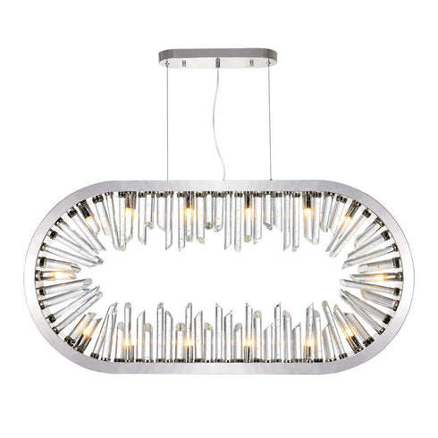 CWI Lighting Spiked 14 Light Chandelier With Polished Nickle Model: 1142P39-14-613