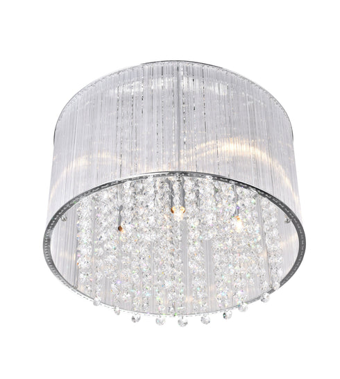 CWI Lighting Spring Morning 6 Light Drum Shade Flush Mount With Chrome Model: 5319C14C-R