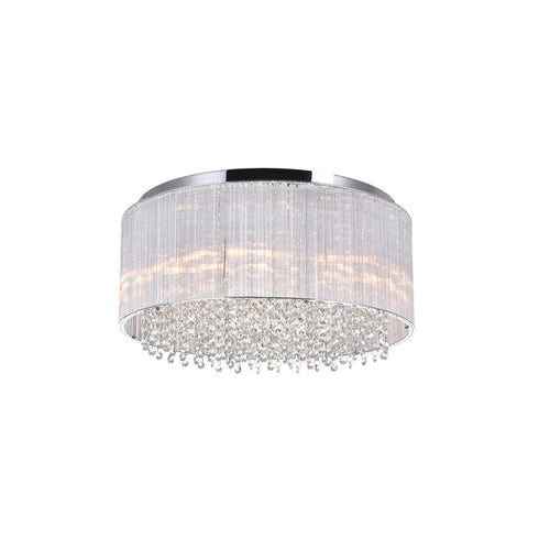 CWI Lighting Spring Morning 9 Light Drum Shade Flush Mount With Chrome Model: 5319C20C-R
