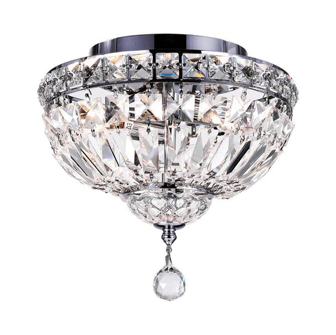 CWI Lighting Stefania 2 Light Bowl Flush Mount With Chrome Finish Model: 8003C10C