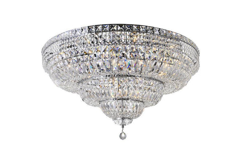 CWI Lighting Stefania 21 Light Bowl Flush Mount With Chrome Finish Model: 8003C36C