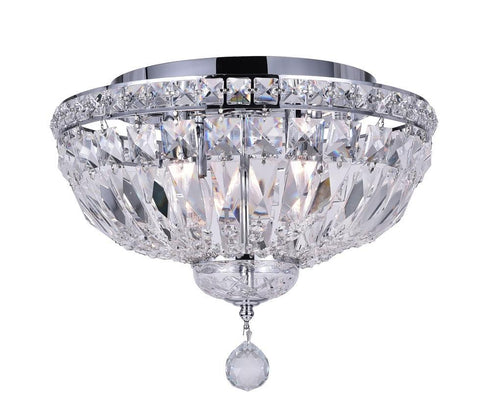 CWI Lighting Stefania 4 Light Bowl Flush Mount With Chrome Finish Model: 8003C14C