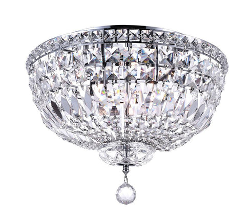 CWI Lighting Stefania 5 Light Bowl Flush Mount With Chrome Finish Model: 8003C16C