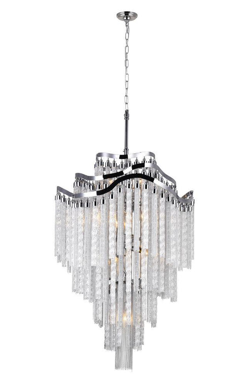 CWI Lighting Storm 14 Light Down Chandelier With Chrome Finish Model: 5648P26C